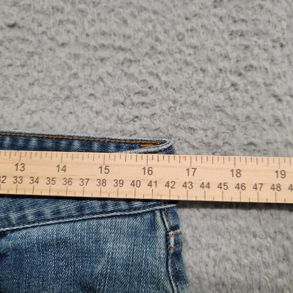 VANS‎ Off The Wall Jeans Womens 33x31 Blue Denim Straight Distressed Slim Skater - Picture 13 of 14